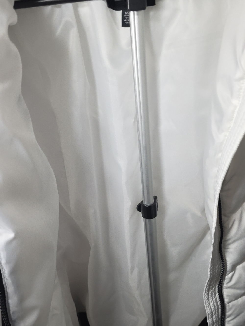 White Faux-Fur Trim Belted Puffer Jacket - Picture 10 of 15